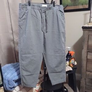 Sonoma Light Gray Drawstring Ankle Pants